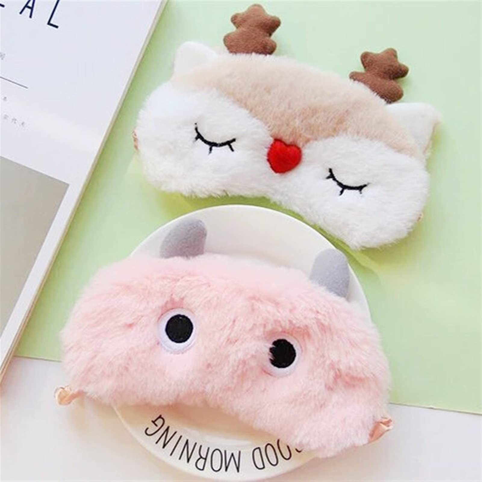 Amazon.co.jp: アイマスク かわいい動物の睡眠の目のぬいぐるみアイ 