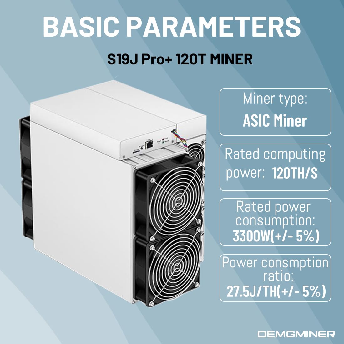 Bitmain Antminer S19j Pro+ 120T 3300W Asic Miner Crypto BTC Bitcoin Miner  by OEMGMINER: Amazon.de: Computer & Accessories