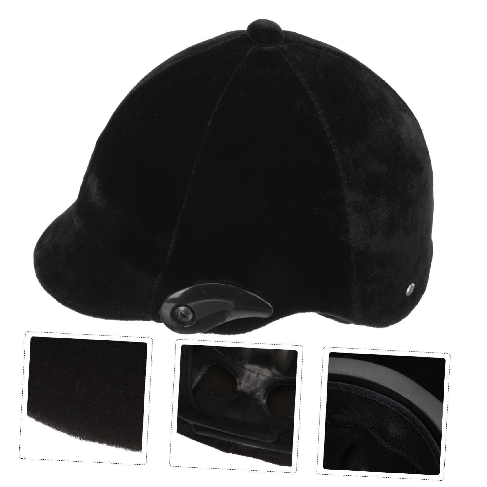 Casco Nero in Polipropilene Ragazzi da Equitazione