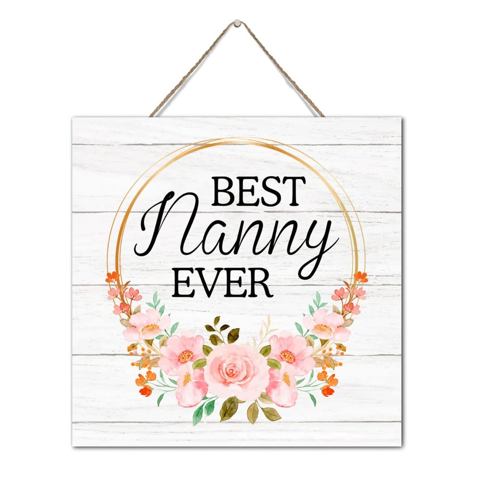 Plaque murale en bois peinte décoration maison 30 cm