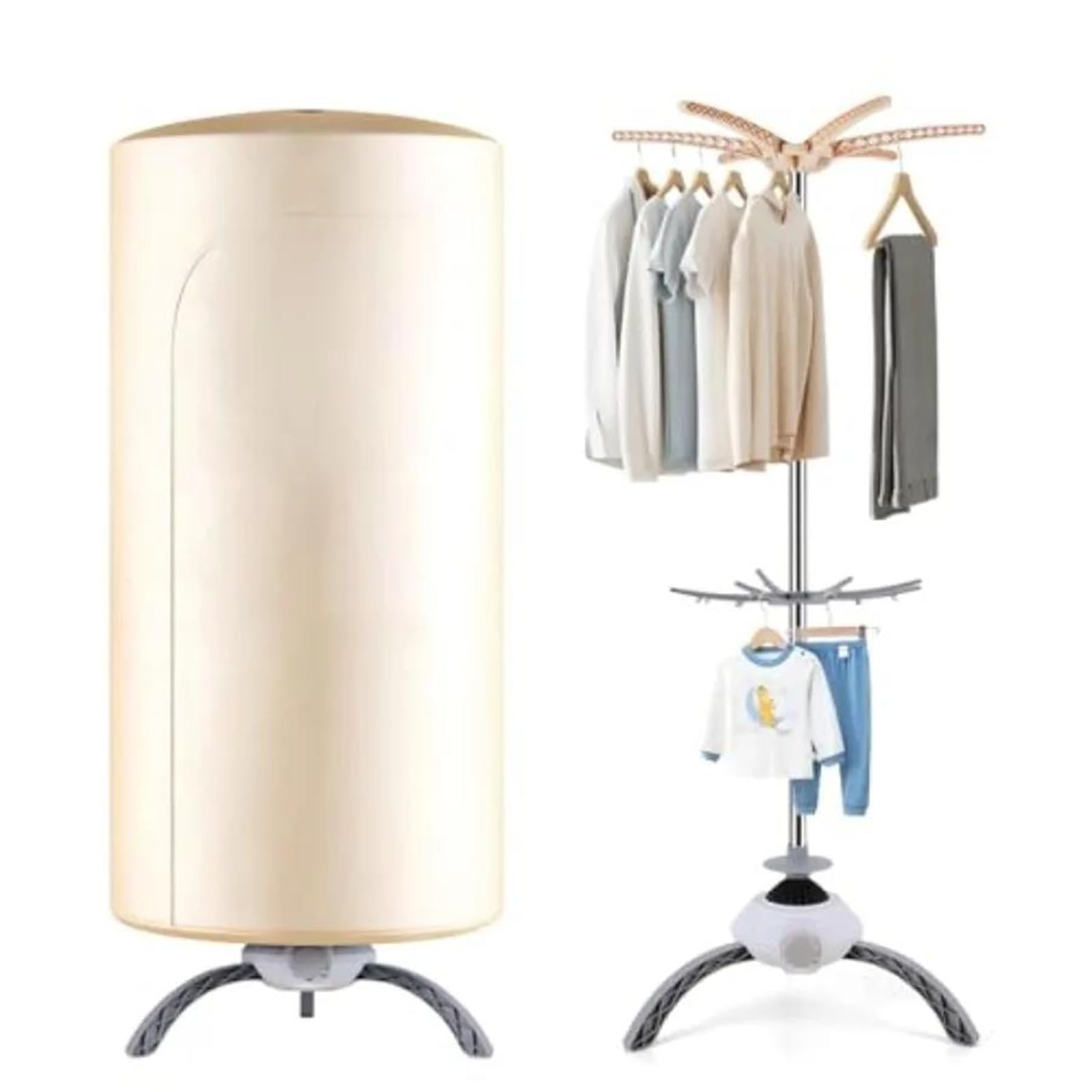 LKHLTBF Portable Clothes Dryer 900W Fast Drying and Large Load Capacity for Laundry and Shoes - Compact Mini Dryer for Apartment Dorm RV Small Space Machine for Travel A,A