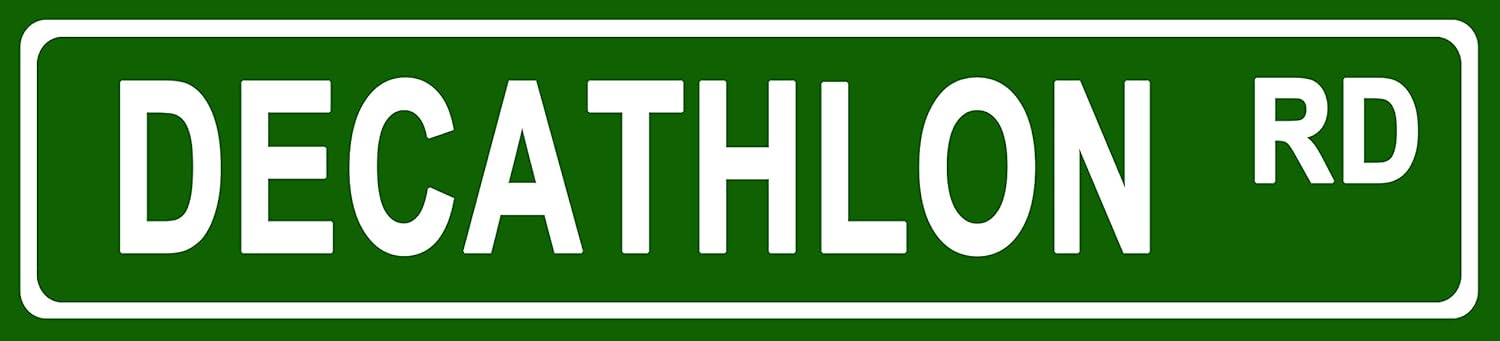 Makoroni – Decathlon Sports Aluminum Metal 4×18 inc. Decorative Street and Room Sign