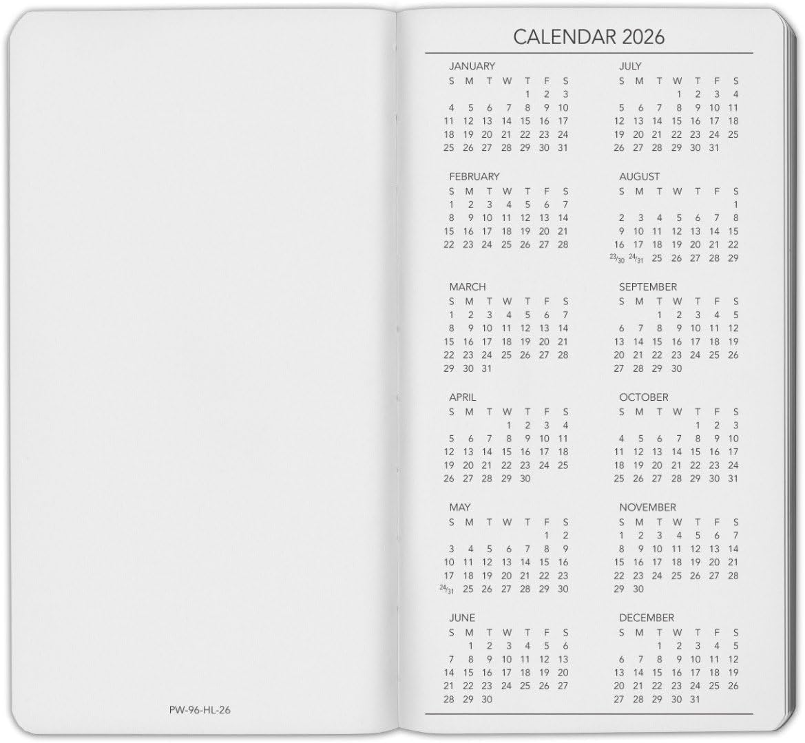 Harbor Personalized Pocket Monthly Planner 2026, Custom, Calendar Planner and Notebook, Durable Faux Leather, 18 Months, 96 Pages, Softcover & Lightweight - Leida Navy - 6 x 3.25 "