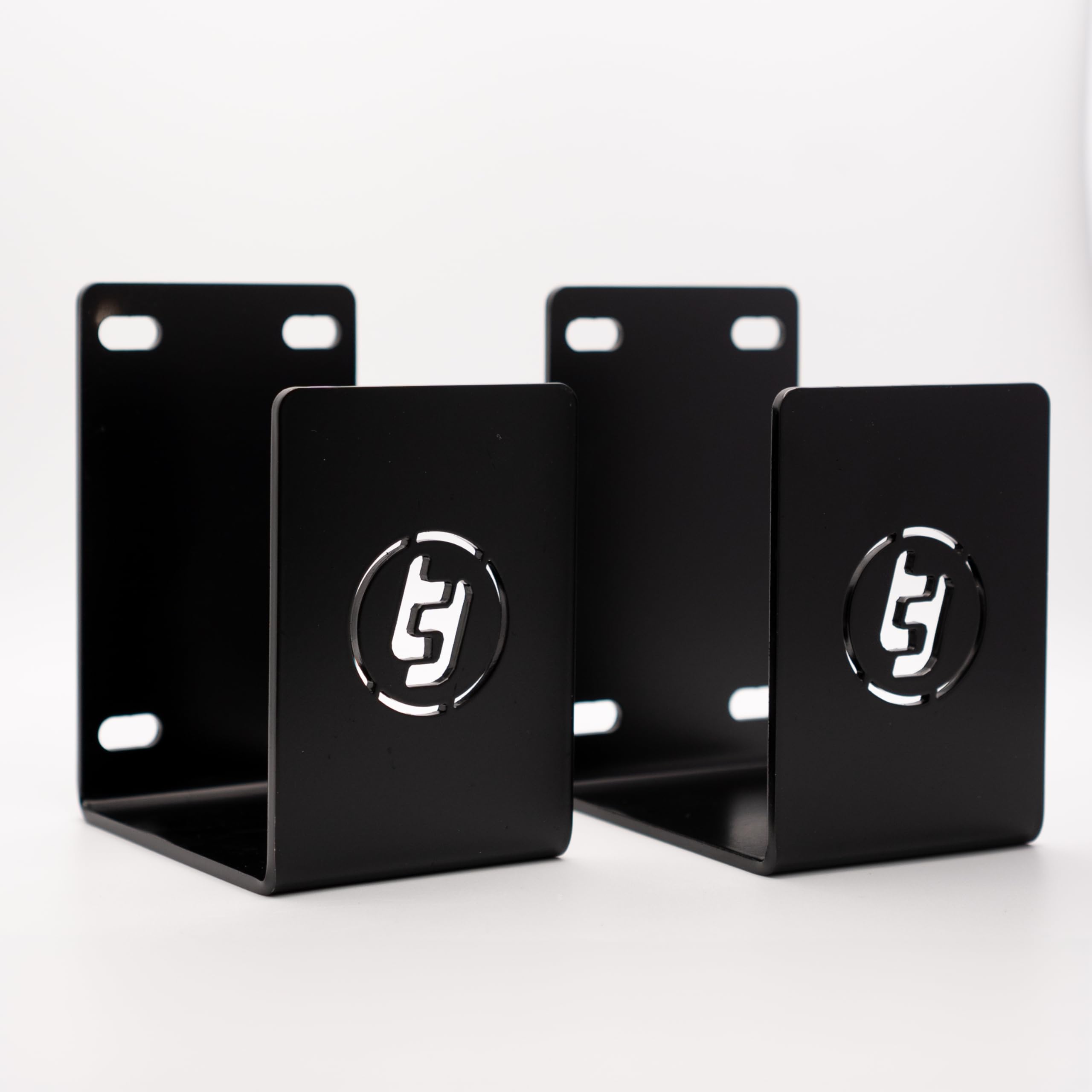 TradeTidy Storage Telescopic Ladder Brackets - Wall Mount, Van Mounts - Ideal for Vans, Garages, Workshops - Made from Steel. (Black)
