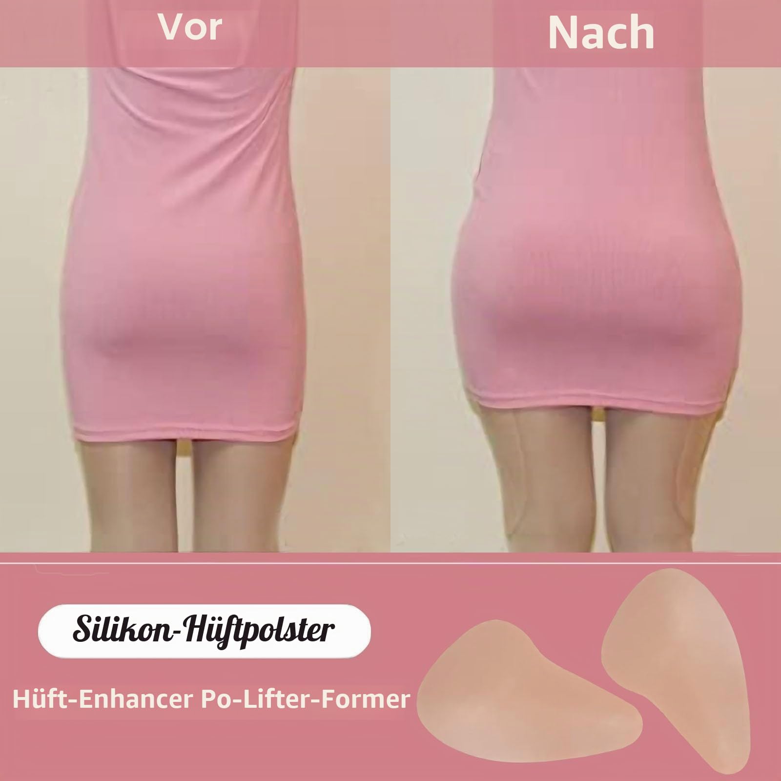 2PCS Hüfte Push Up Hüftpolster Hip Enhancer Butt Lifter Silikon Hüftverstärker Pads Sexy Atmungsaktiv Gesäß Hintern Heber Hüfte Enhancer Buttock Gepolstert zum Crossdresser Männer Frauen