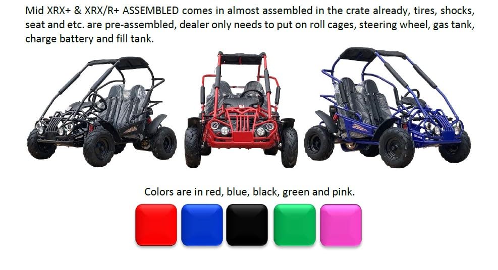 Amazon.com: TRAILMASTER Mid XRX Deluxe Go Kart Buggy, Full roll
