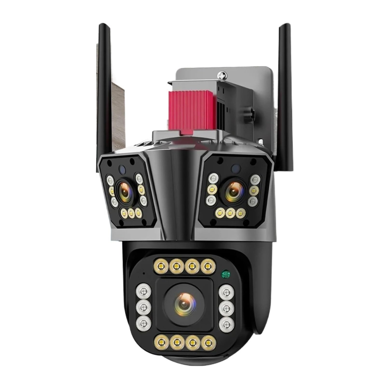 Kamera Dzwonkowa, Kamera IP 12MP HD kamera PTZ z trzema obiektywami Zewnętrzna kamera z dwoma obiektywami Detekcja ruchu Bezpieczeństwo Kamera 4MP Wodoodporny nadzór(8MP NO Card)
