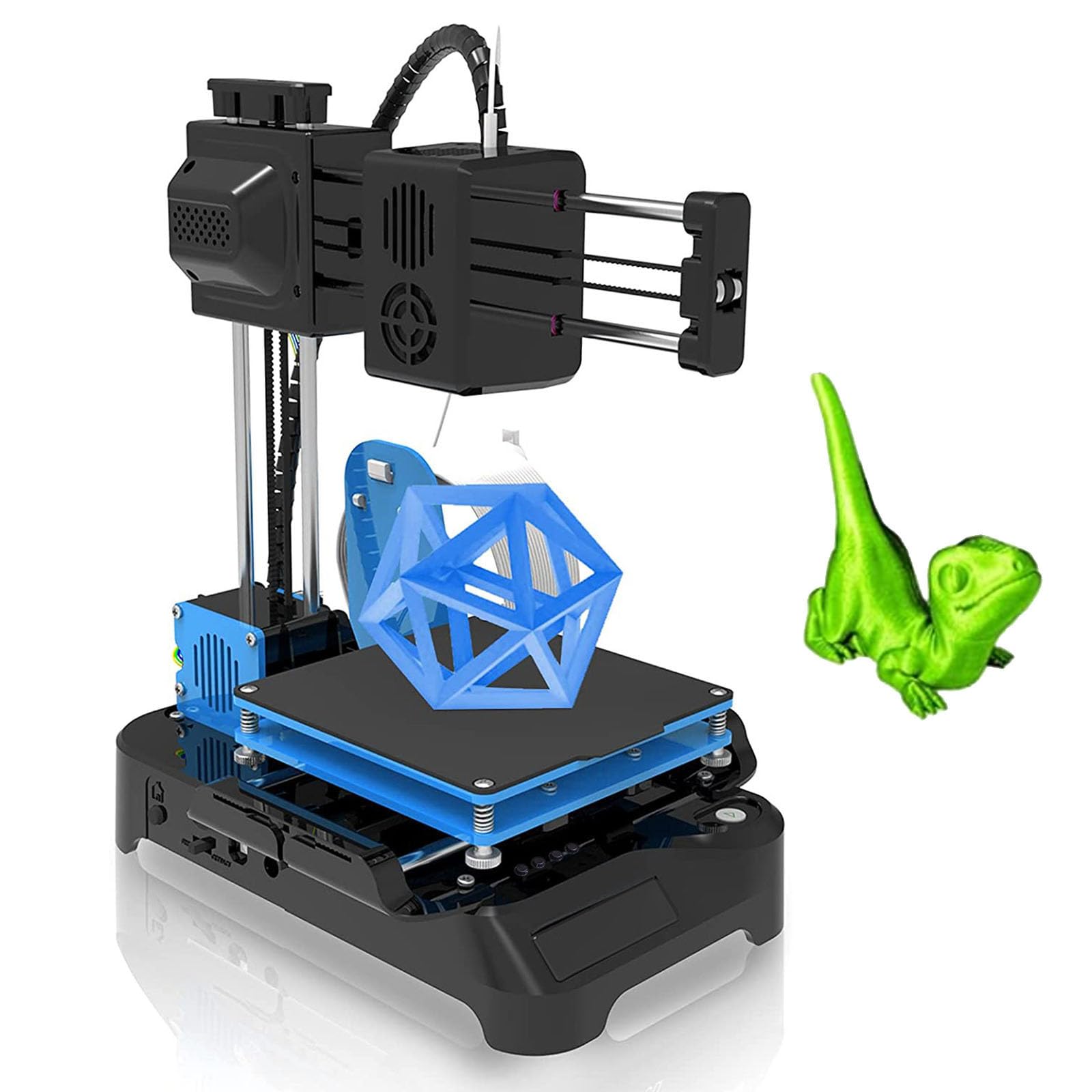 Impresora 3D, Impresoras 3D Totalmente Ensambladas, con Impresión de Un Solo Toque, Diseño Compacto para Principiantes, Niños y Adolescentes, Impresora 3D, Operación Silenciosa, Velocidad Máxim Black