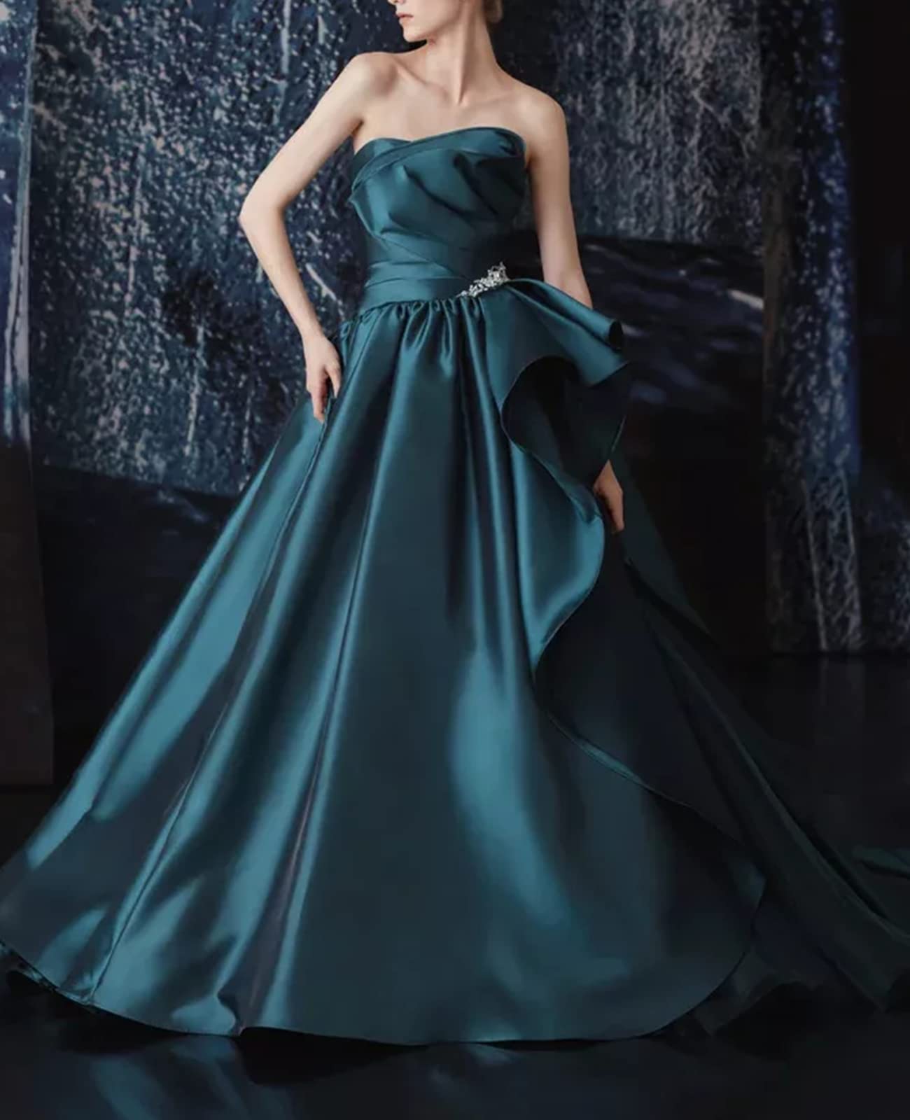 Sottogonne per donna a 4 cerchi, sottoveste in crinolina, per abito da sposa, 5 strati di volant e mezza gonna, nero, taglia unica
