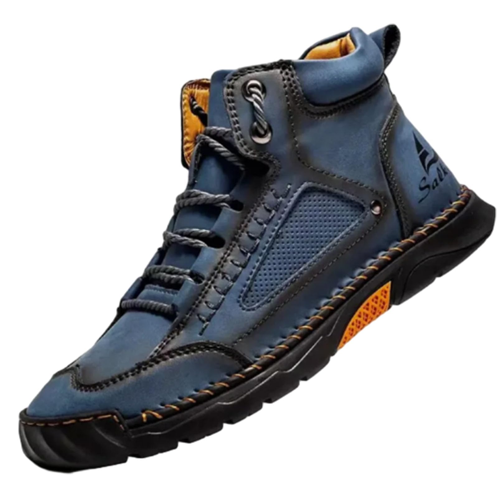 ADCBC Sawbehind Men's Waterproof Handmade Leather Boots – Comfortable, Arch Support & Spacious Toe Box for Outdoor Adventures