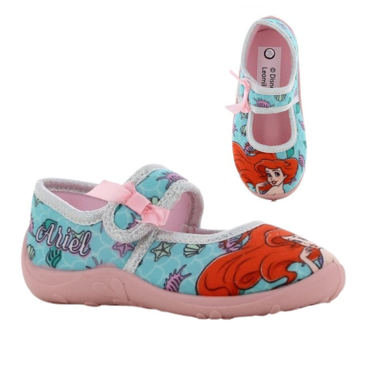Leomil Disney Princess Hausschuhe Kinder Mädchen, Kinder Pantoffeln | Ballerina, Minnie Hausschuhe, Ideal für Kindergarten oder Zuhause, Princesses, Geschenk