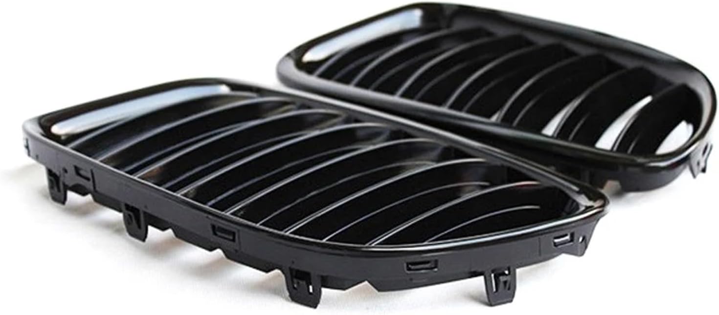 Front Gloss Black Kidney Sport Grilles Hood Grill Compatible with BMW E84 X1 2010 2011 2012 2013 2014 2015 Car Styling