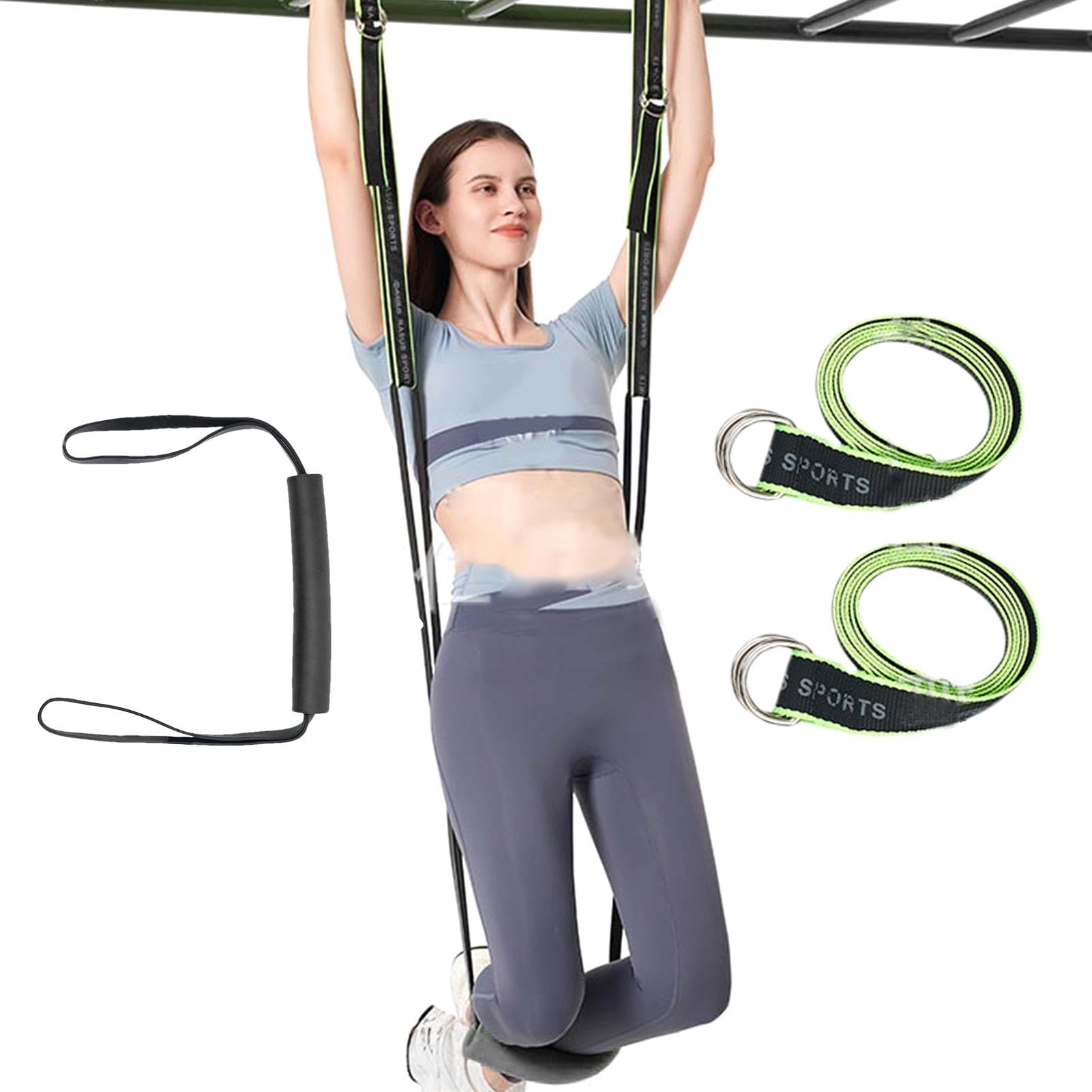 Bandes D'assistance Pour Tractions - Lot De 3 élastiques Avec Poignées Et Sangles Pieds - Ajustable, Pour Barre De Traction, Musculation à Domicile