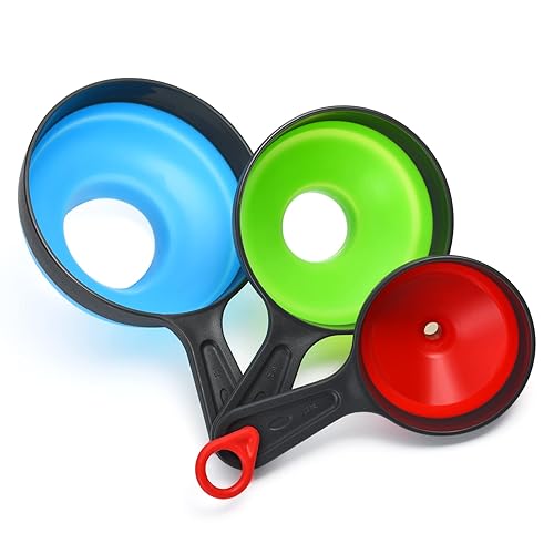 Embudos para llenar botellas, embudo de enlatado de boca ancha para uso en cocina, tarros Mason de uso doméstico, embudo pequeño para transferencia