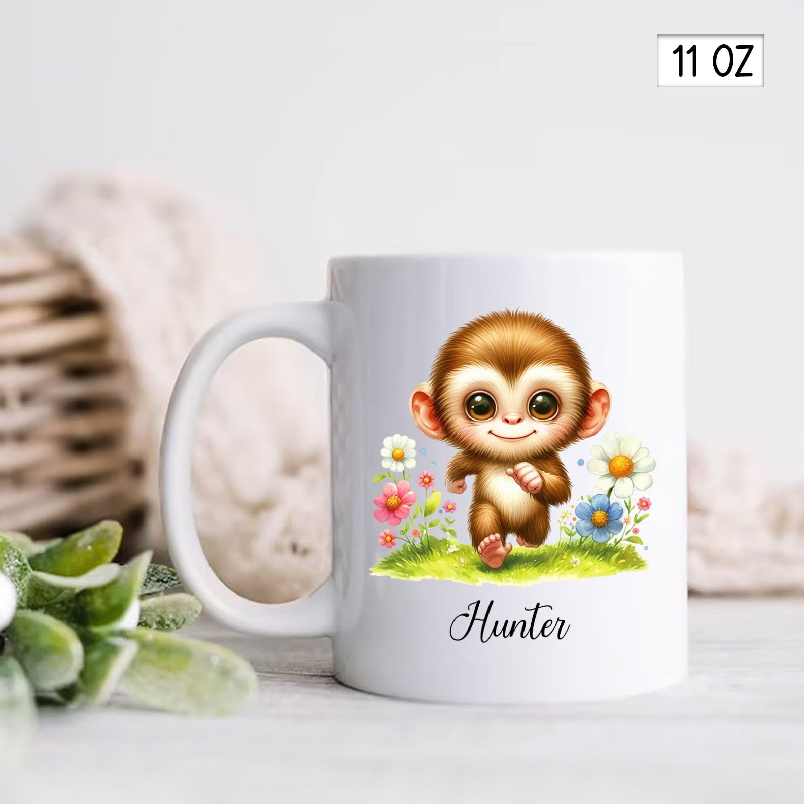 Amazon.com: Monkey Coffee Mug, Customized Monkey Cup, Monkey Running Mug  for Monkey Lovers, Personalized Baby Animal Gift for Kids Children, Unique  Monkey Porcelain Mug, White Pottery Cup 11oz or 15oz : Home