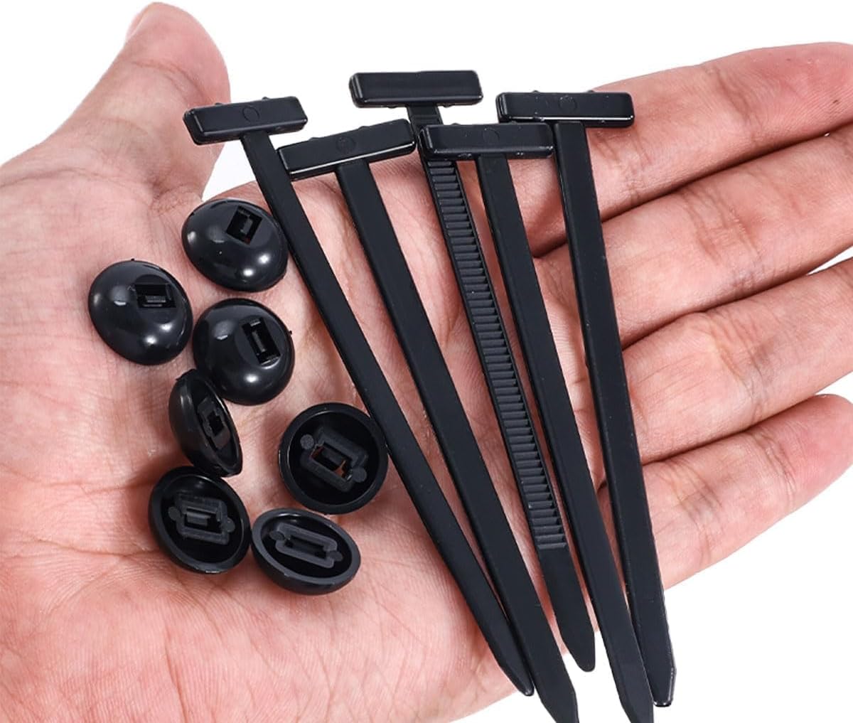 150pcs Nylon Cable Tie Buckle, Zip Ties for Auto Heavy Duty Nylon Universal Cable Tie Buckle Self-Locking for Car Repair Household Use Car Owners DIY Enthusiasts Mechanics