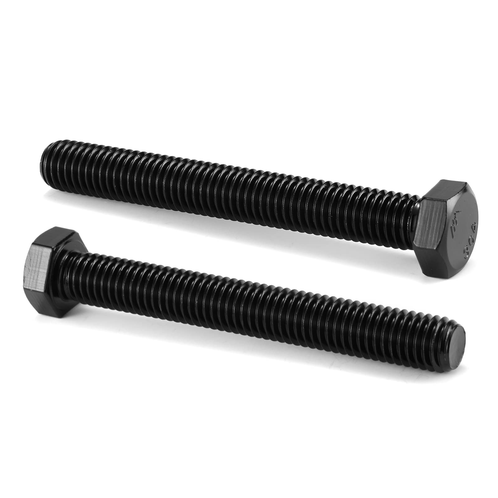3/8-16 x 4 Inch Hex Head Screw Bolt, 20Pcs 18-8 (304) Stainless Steel, Fully Threaded,Black Oxide by SG TZH