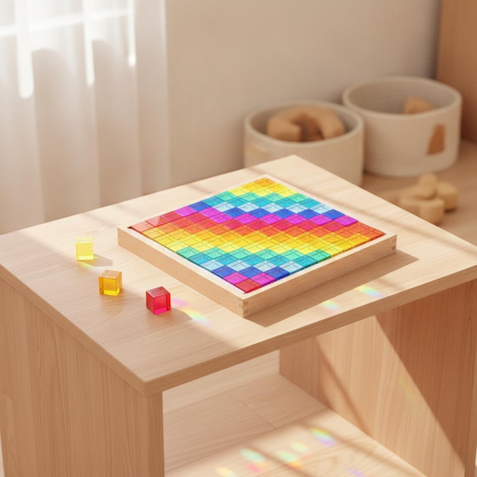 100 Piezas Cubos Acrílicos Creativo