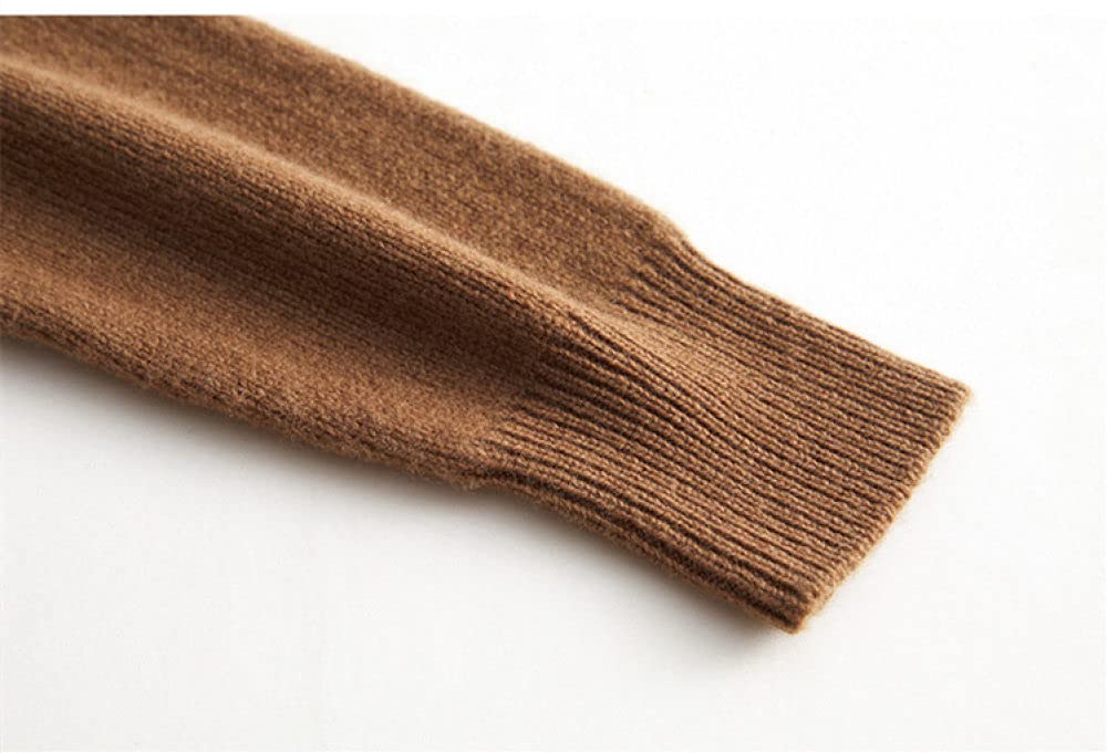 Cárdigan para Mujer Cárdigan de Lana de Punto para Mujer Abrigo Suéteres de Cuello En V Color Café Cárdigan de Manga Larga con Botones Y Frente Abierto Cárdigan de Invierno Suave Y Acogedor de Punto