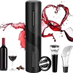 Kit Abridor de Vinho Elétrico Com 4 Pçs | ideal Para Saca Rolhas, Decanter, Bico | Marca Layed®