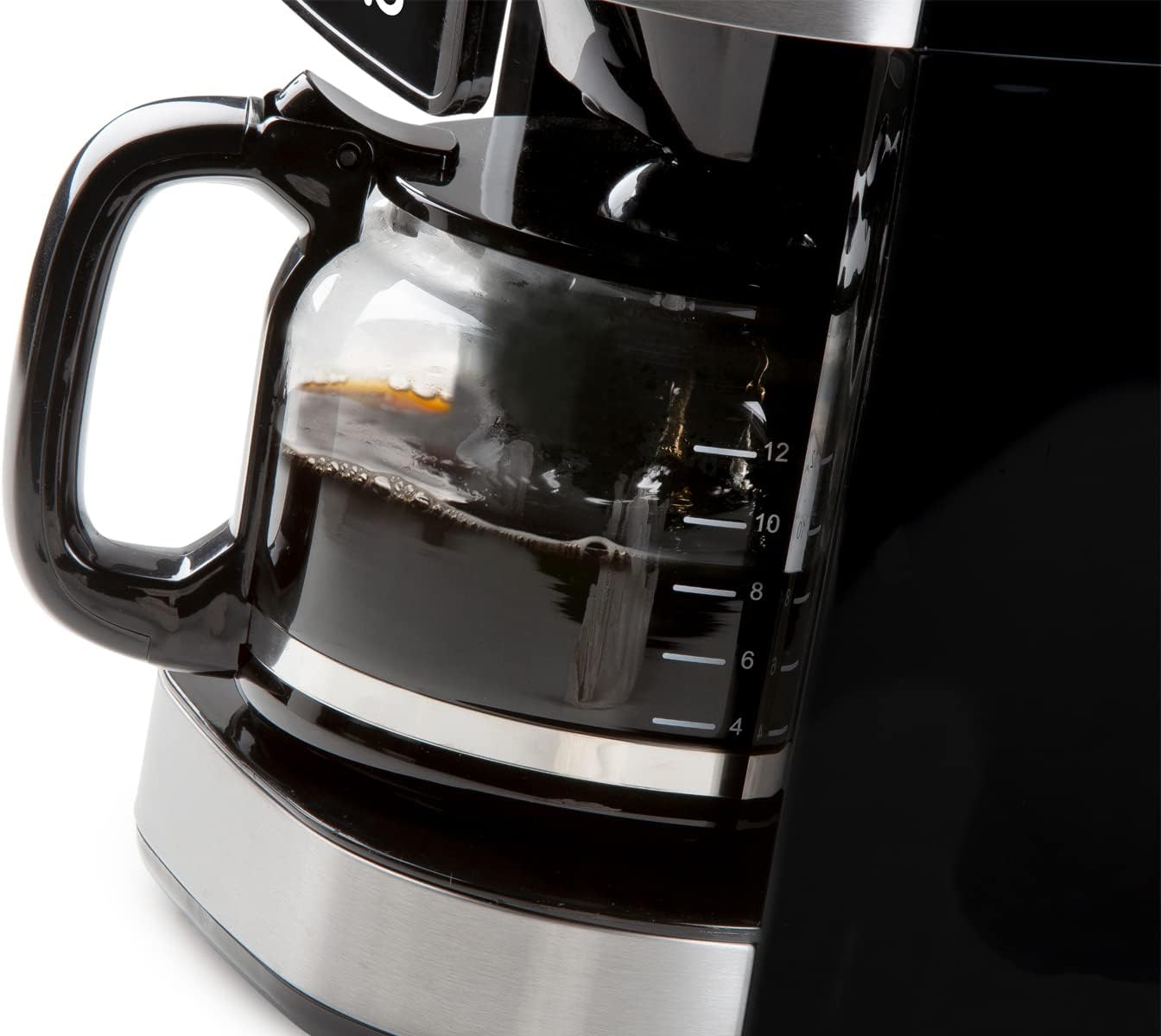 Glaskande med markeringer for kaffeniveau