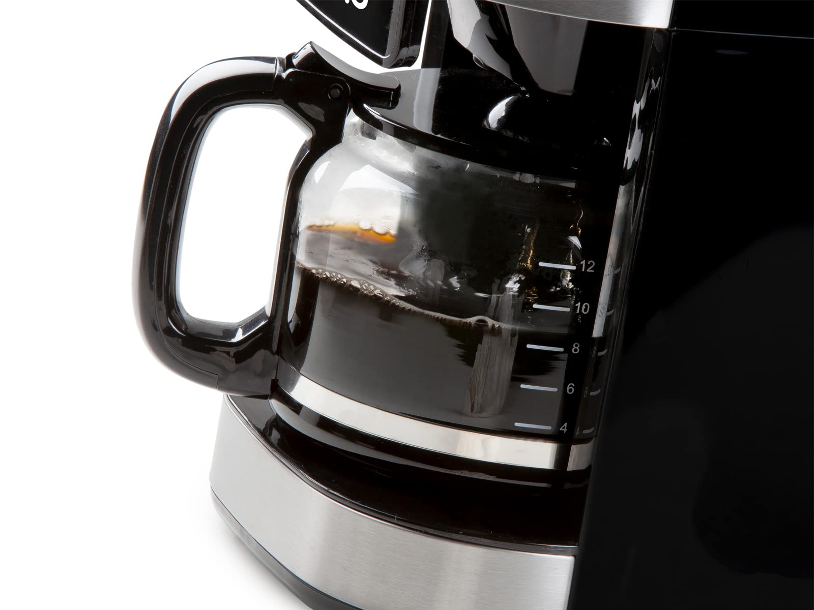 Domo Kaffeevollautomat für 12 Tassen mit Kegelmahlwerk für ganze Bohnen & Filterkaffee