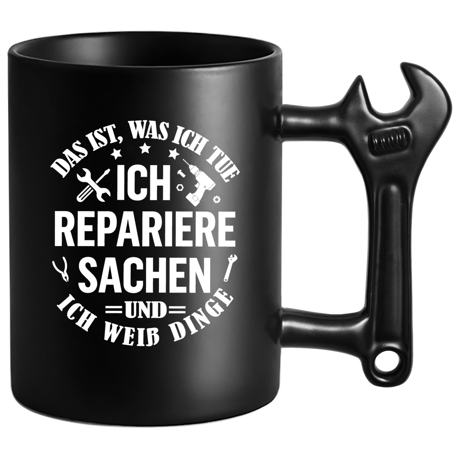 Papa Tasse mit Schraubenschlüssel Griff, Wenn Papa Es Nicht Reparieren Kann Kaffeetasse für Vater Männer Geburtstagsgeschenk Weihnachten Vatertag Geschenk