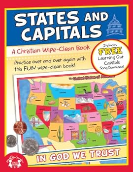 Paperback States & Capitals Christian Wipe-Clean Book