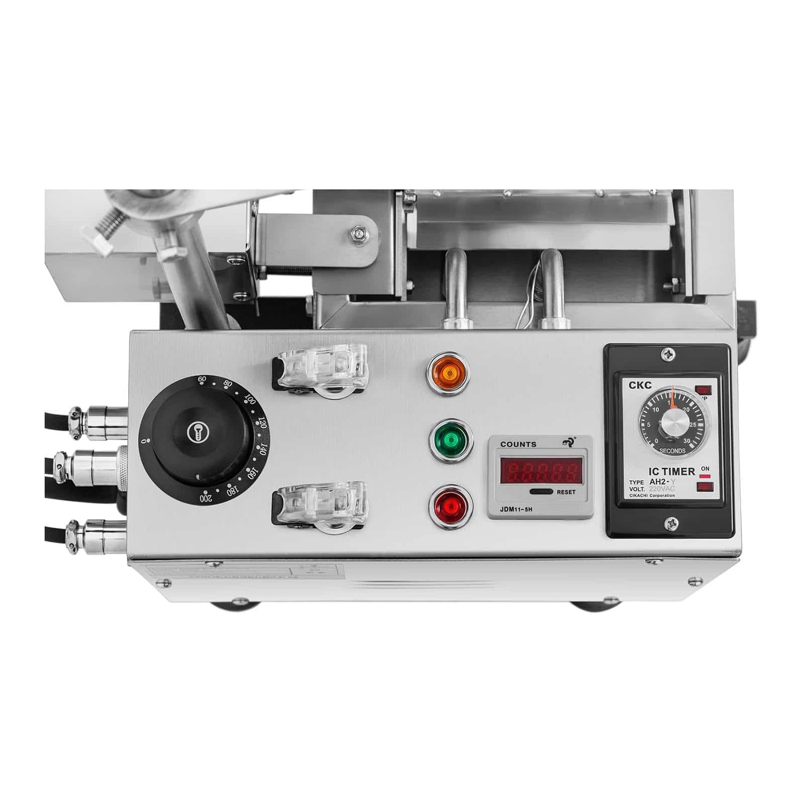 Royal Catering Appareil À Donuts Machine À Beignets Beignes Automatique RCDM-3K (3 000 W, 6L D'Huile, 10L De Pâte, 450 Donuts/Heure, Max. 200 °C, Inox)