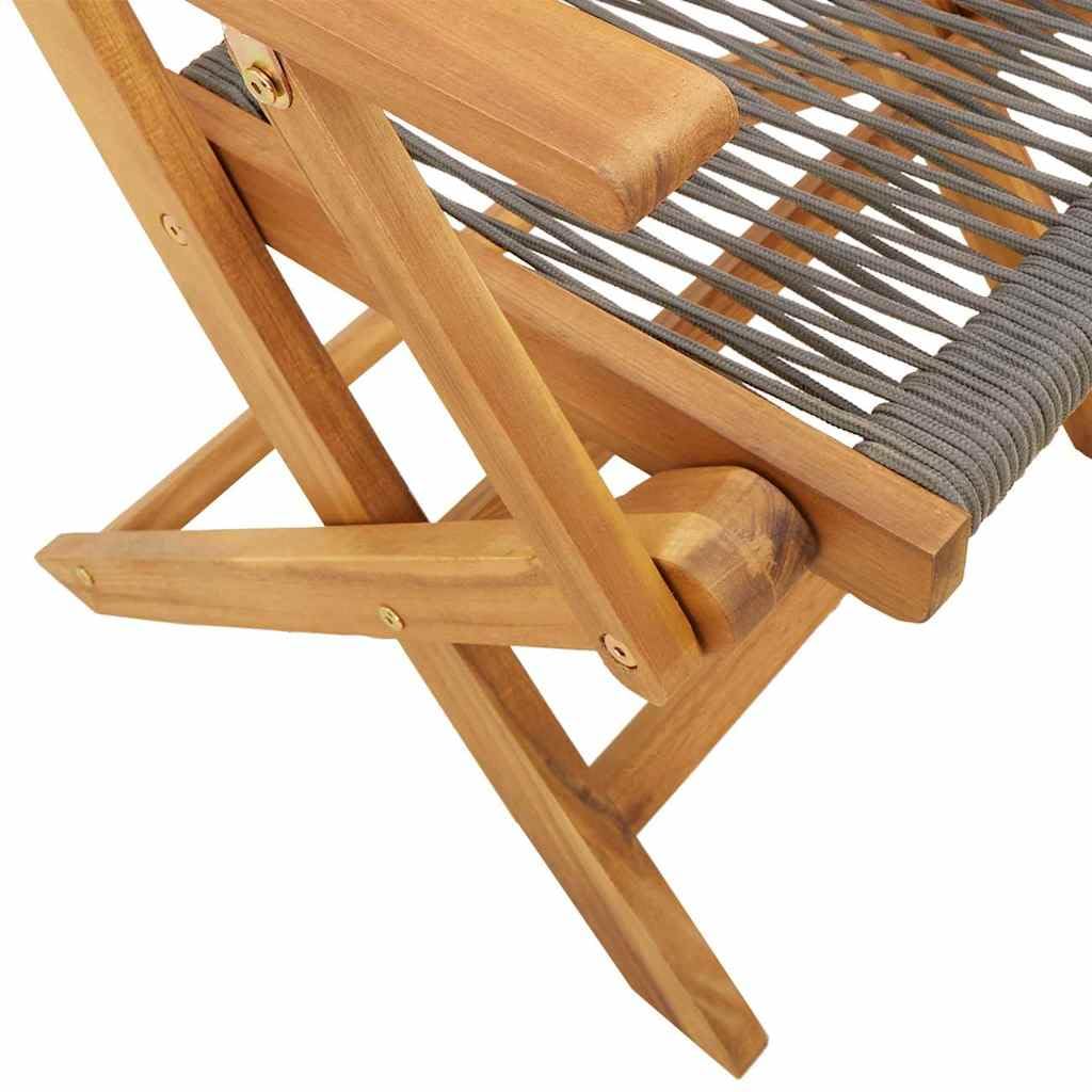 Składane krzesła ogrodowe 6 szt szare lite drewno akacjowe meble tarasowe krzesło drewniane na patio balkon wytrzymałe krzesła składane do ogrodu 110 kg nośność