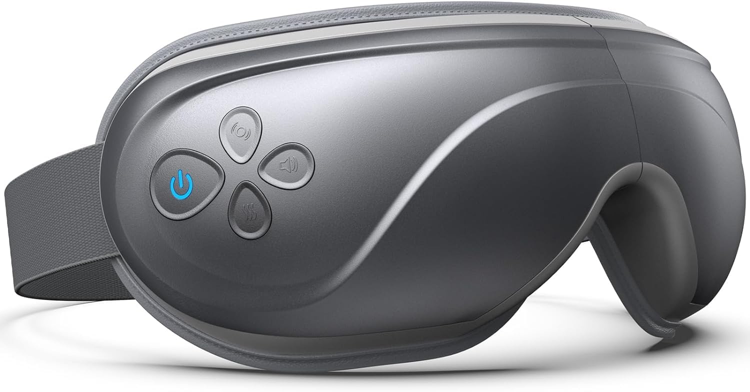 RENPHO Eyeris 2 - Augenmassagegerät mit Wärme Vibration Kompression 5 Modi, wiederaufladbarer Augenmaske mit kabelloser Bluetooth-Musik für geschwollene Augen, überanstrengte Augen, Augenringe