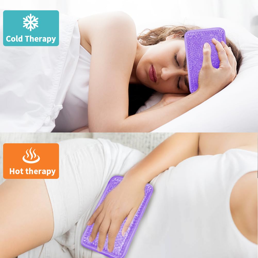 Paquete de hielo de gel para lesiones reutilizable para dolor hinchazón de rodilla, hombro, pie, espalda, tobillo, cuello, codo, muela del juicio, compresa fría o caliente