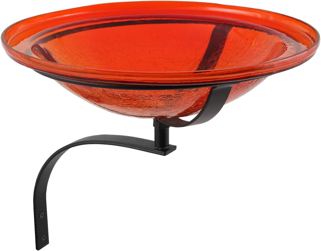 Red Crackle Birdbath with Wall Mount by Achla Designs