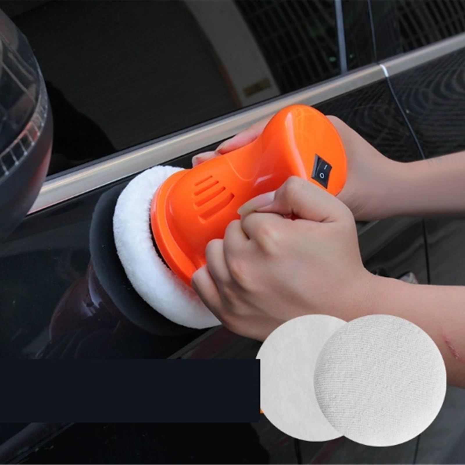 Bezprzewodowa polerka samochodowa Polerka Samochodowa 12V 40W, Elektronarzędzie, Polerowanie, Woskowanie,do detailingu/polerowania samochodów(Orange)