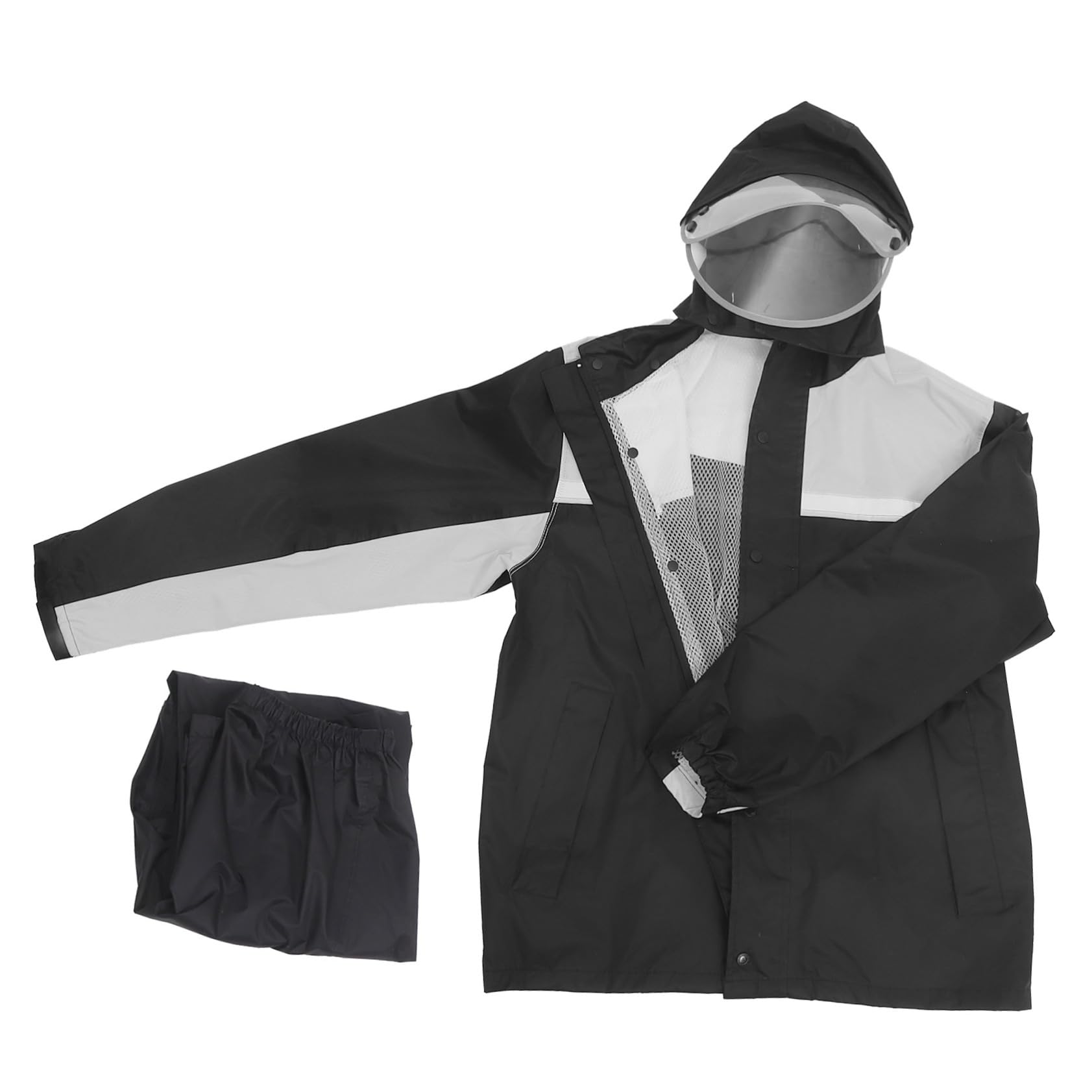 Combinaison Moto Pluie Imperméable pour Homme Veste et Pantalon en PU Adhésif, Protection Simple à Enlever, pour Conduite et Activités Extérieures