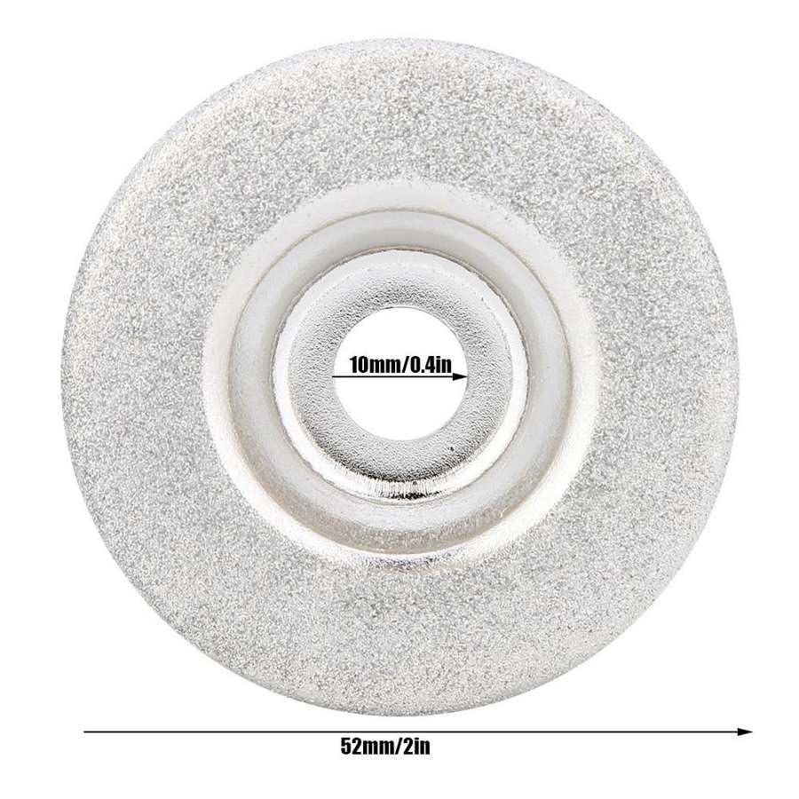 Disco abrasivo de Diamante, Disco de Copa de Diamante Multifuncional de 52 mm, diámetro de 10 mm, Disco abrasivo for carpintería, Amoladora Angular, Herramienta de Tallado y Pulido rotativo.