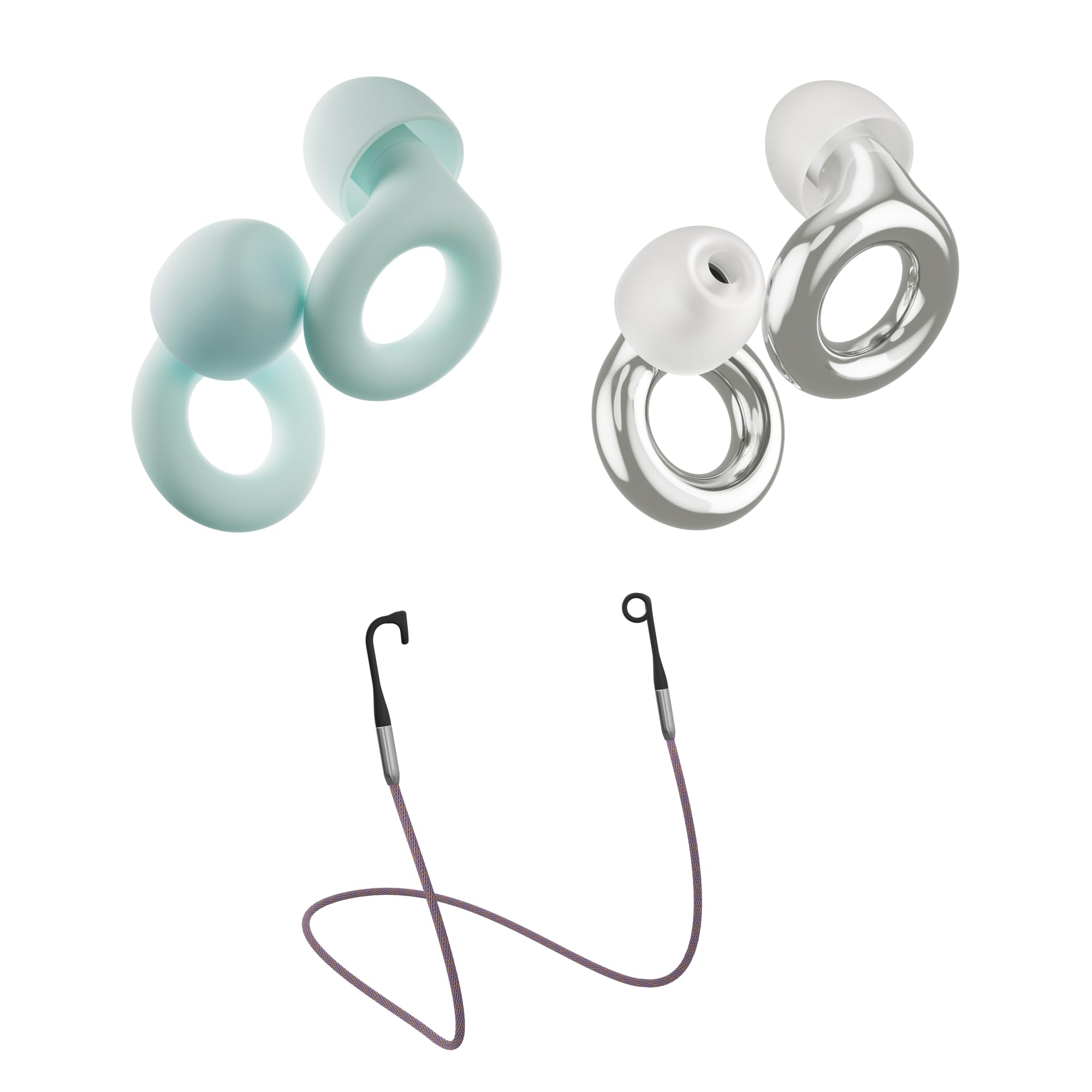 LoopEarplugs Day & Night Link Bundle (2-Pack) – Loop Quiet 2 + Loop Experience 2 + Loop Link | Reusable Ear Plugs for Sleep, Focus, Noise Sensitivity, Music, Events & More | 24 dB/18 dB Noise Reducti