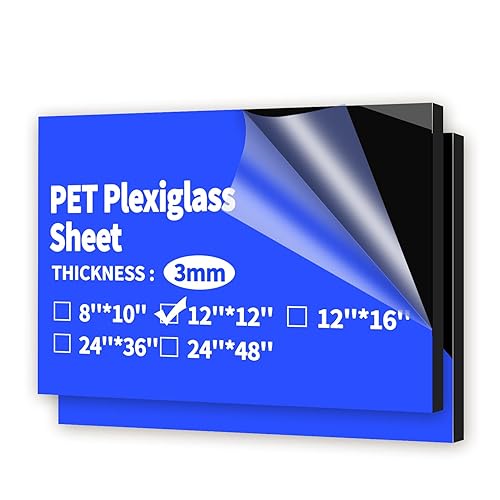 Miniatura 31 de Art3d Paquete de 10 hojas de PET y plexiglás de 8 x 10 pulgadas, paneles de plástico flexible transparente para manualidades, marcos de fotos