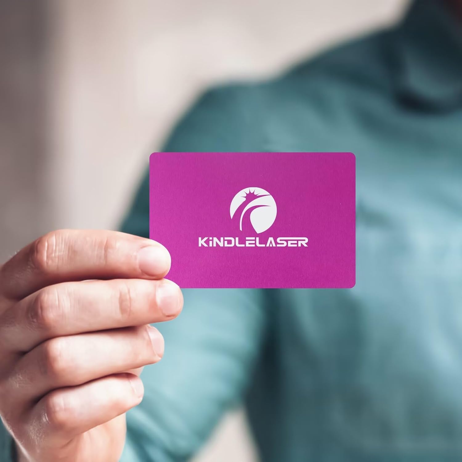 50Pcs Blanks Metal Business Card Personalized Name Plate with Adhesive Backing 3.4 x 2.1" Aluminum Laser Engraving Business Card Multipurpose DIY Gift Cards Thickness 0.4mm（Purple）