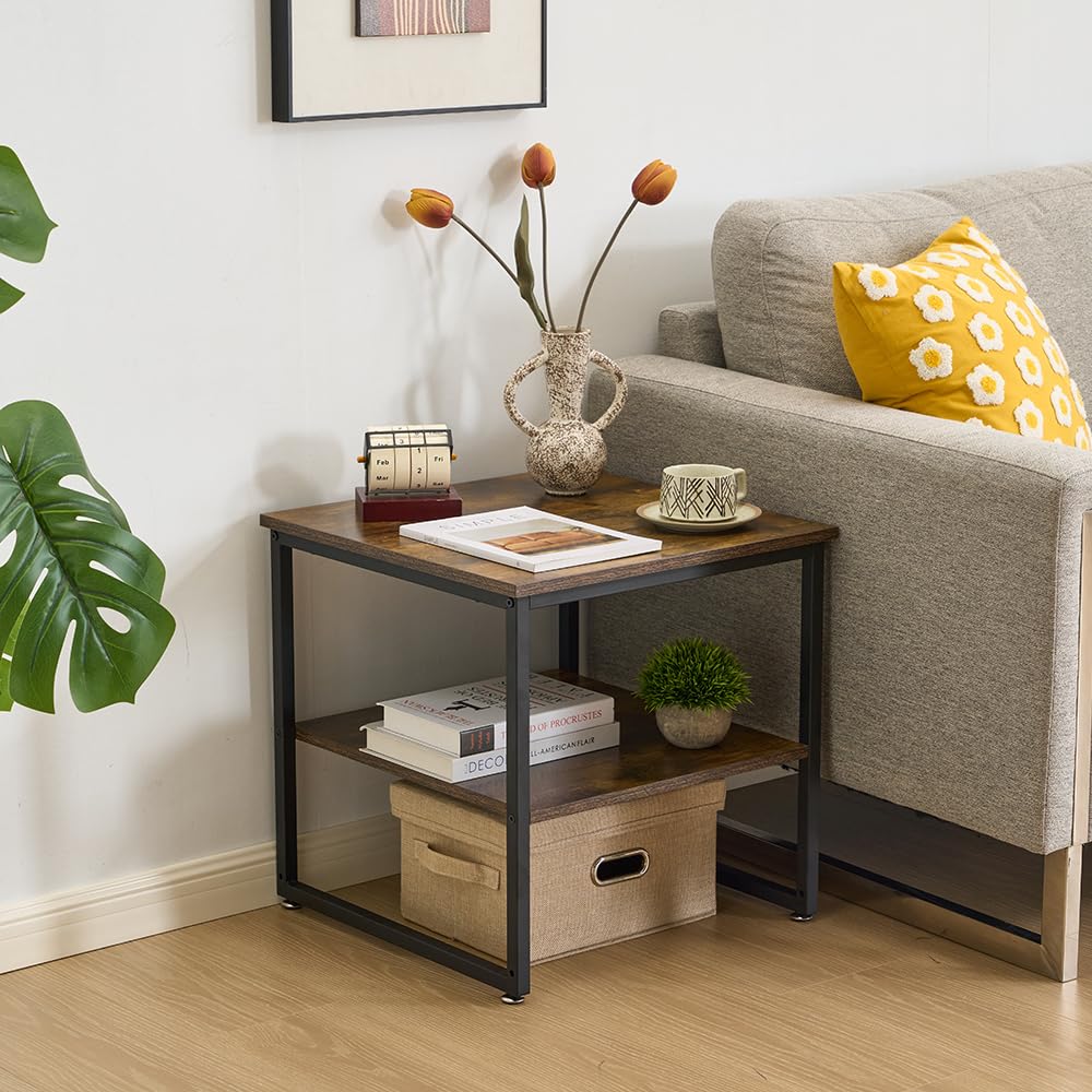 Amazon｜サイドテーブル ナイトテーブル 正方形 ベッドサイドテーブル