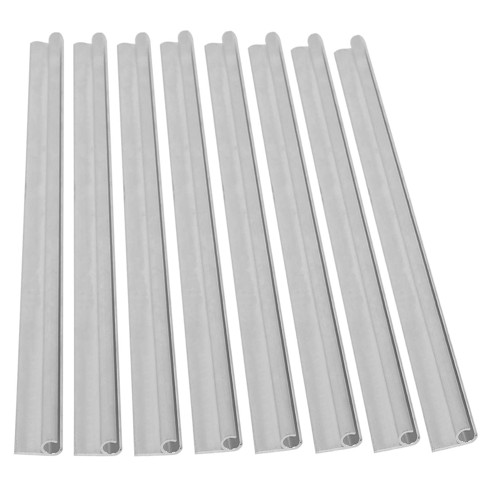 Lot de 8 rails de fixation murale en aluminium de 50 cm pour tente, 45°, pour passepoil de 6 à 9 mm, pour caravane, camping-car, tente, auvent, voile d'ombrage