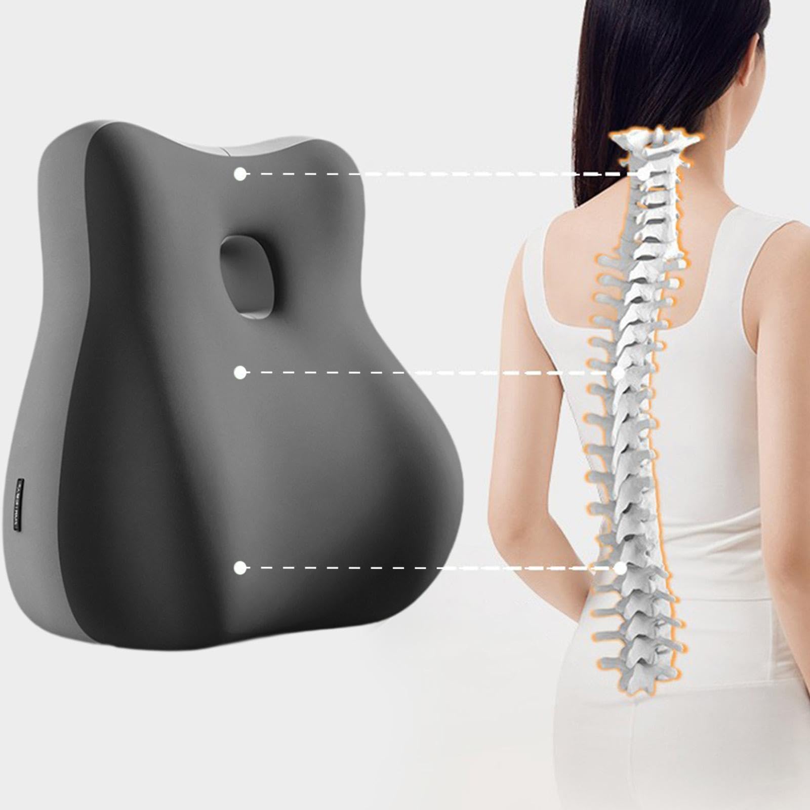 Almohada para Las Piernas, Almohada Postural, Cojín de Apoyo para La Espalda, Soporte para Rodillas Y Tobillos, Espuma Viscoelástica, Apta para, Gris Claro Oscuro, tal como se describe