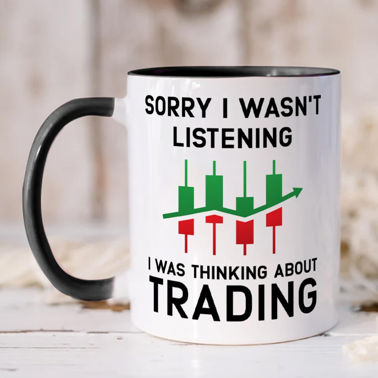 Funny Gifts for Stock Trader, Stock Market Day Trader Coffee Mug, Birthday Christmas Gifts for Stock Broker Jobber Share Broker Investor Swing Traders Tea Cup 11 OZ - Image 4