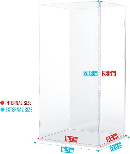 Miniatura 2 de Choowin Vitrina de acrílico de 29 pulgadas de alto para Lego Artemis Space Launch System 10341 Gabinete de exhibición de acrílico transparente