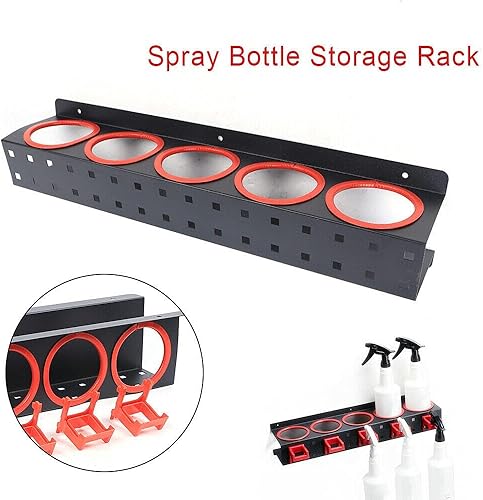 Miniatura 6 de YIYIBYUS Soporte de botella de spray de pared Estante de almacenamiento Organizar, Material abrasivo Carril colgante Accesorio para coche Pantalla