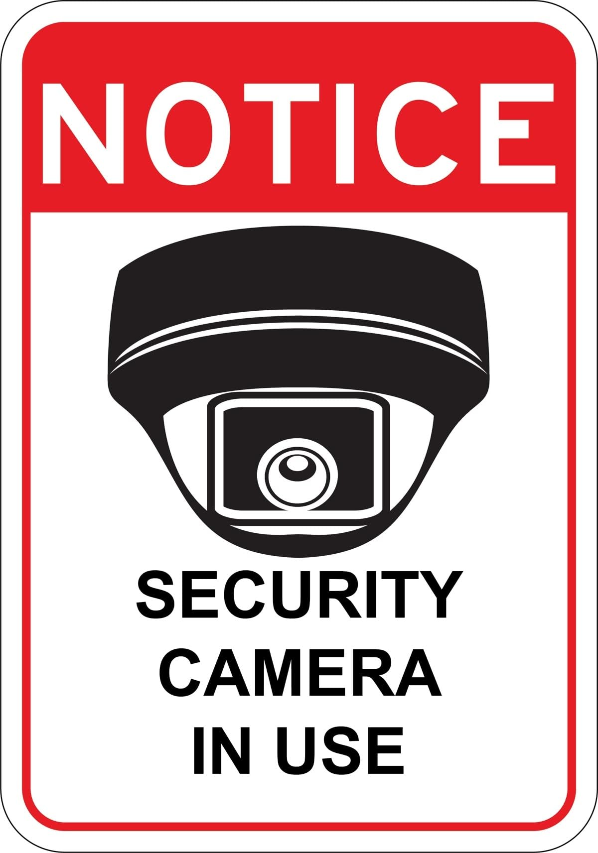 Safety Sign PVC Waterproof Sticker |Notice Security Camera in Use Warning | Size: 23mm X 16mm-image-34