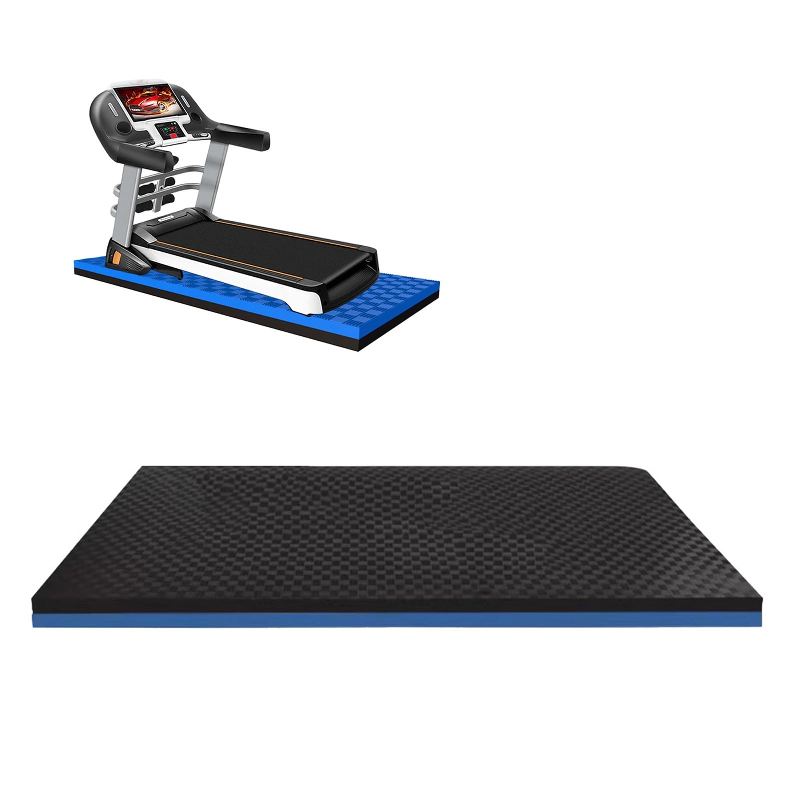 Tappetino per tapis roulant in EVA ad alta densità per proteggere il pavimento della palestra, tappetino antiscivolo per bicicletta, riduzione del rumore e tappetino fitness antivibrazione
