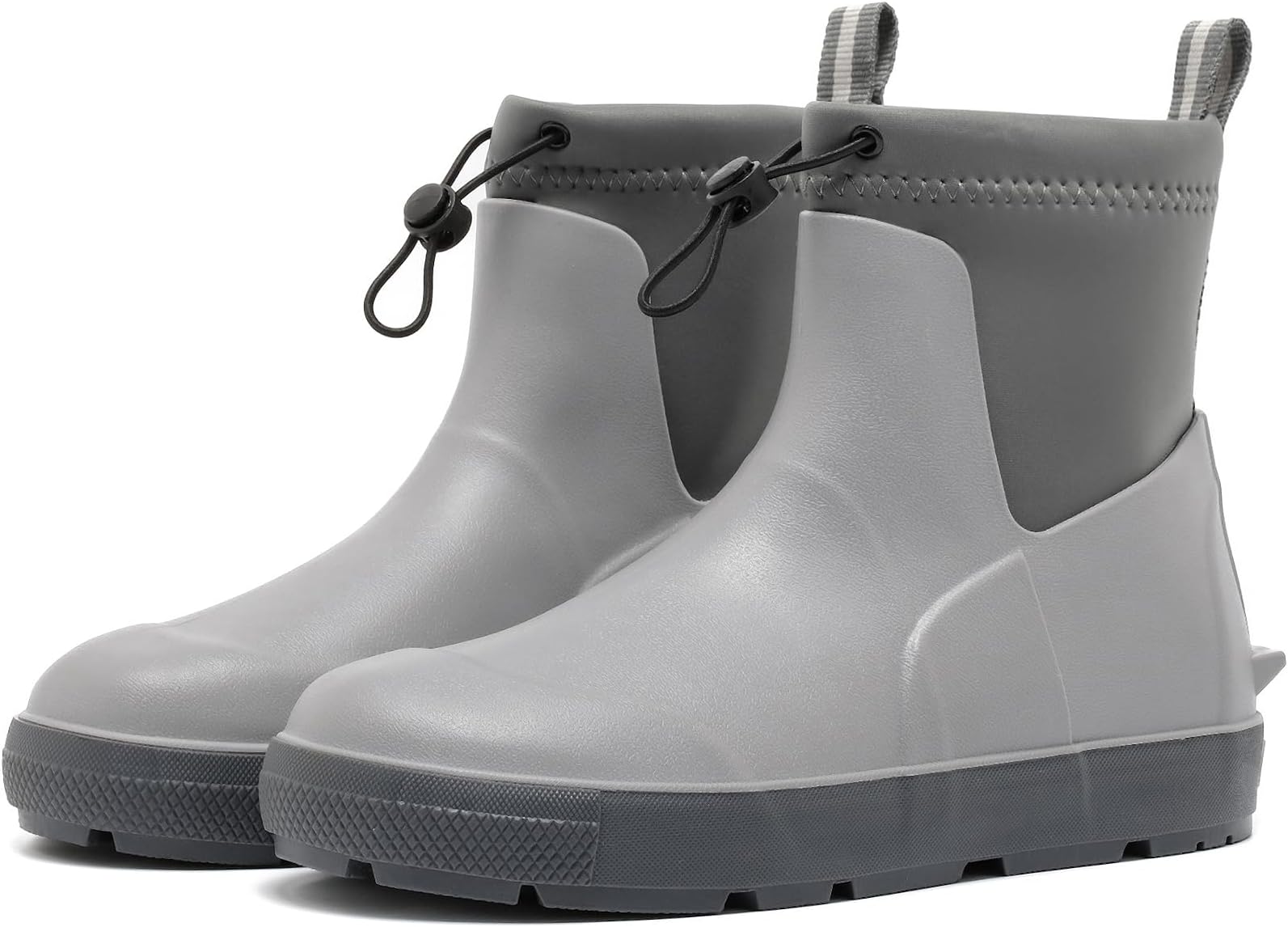 Men's Deck Boots,Ankle Rubber Rain boots Waterproof Anti-Slip Waterproof Shoes, Fishing Boating Boots Water Work Shoes for Men