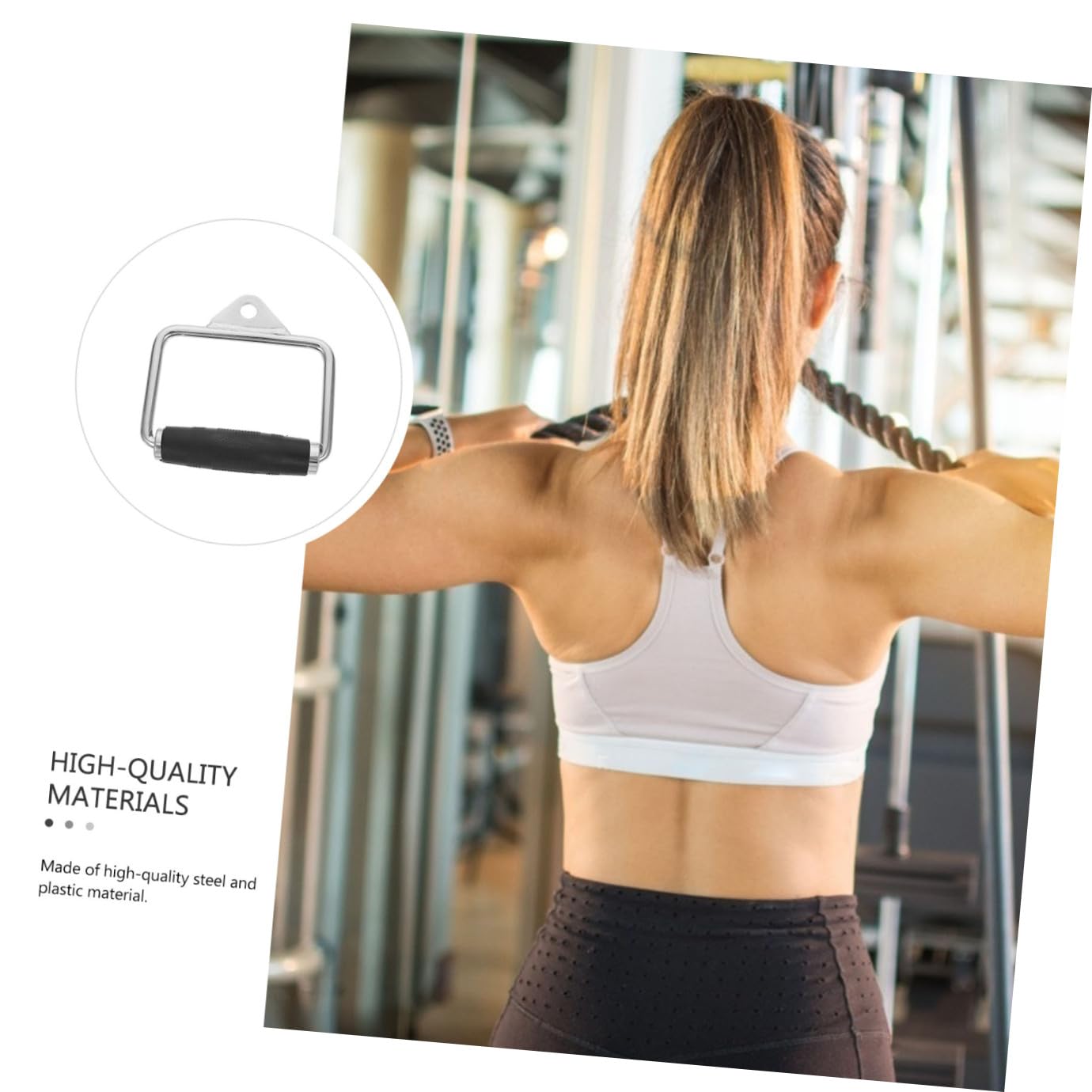 Alipis Impugnatura per Allenamento Fitness 1 Pezzo in Acciaio | Nero, Plastica Resistente e Portatile, Manico Ergonomico Antiscivolo per Uso Domestico