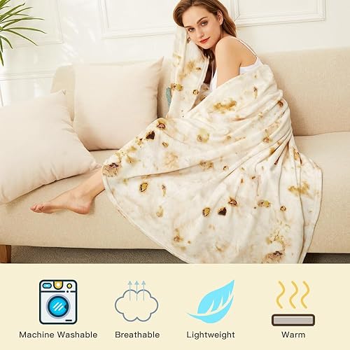 Miniatura 7 de LetsFunny Burrito - Manta de tortilla para adultos y niños, toalla de playa redonda gigante, manta de día de campo,